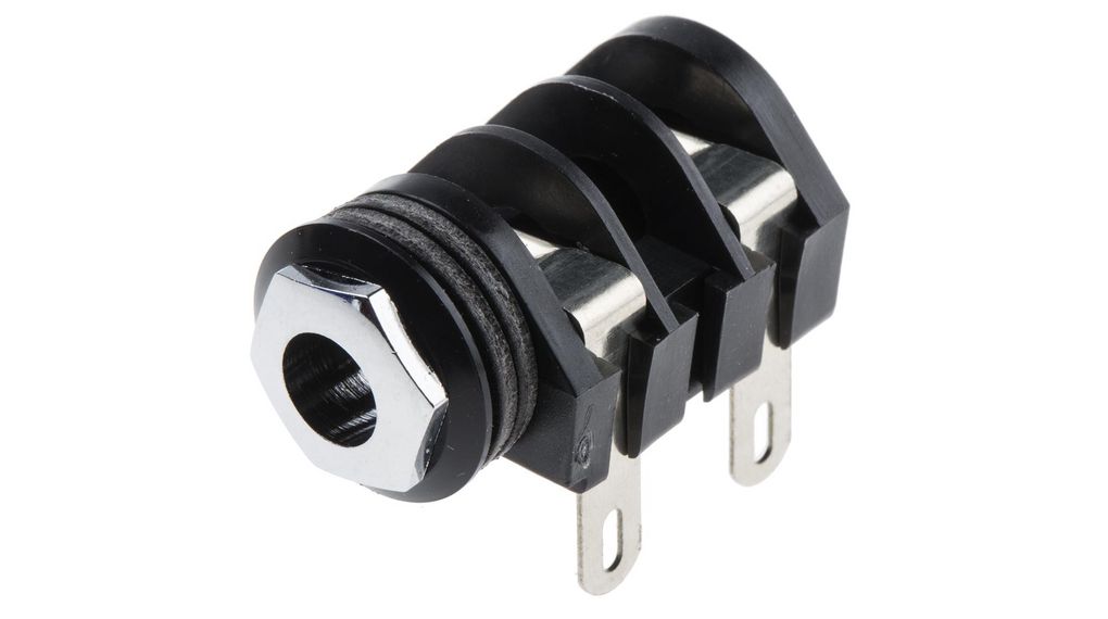 Audiosteckverbinder, Buchse, Mono, Rechter Winkel, 6.35 mm, Packung à 5 Stück